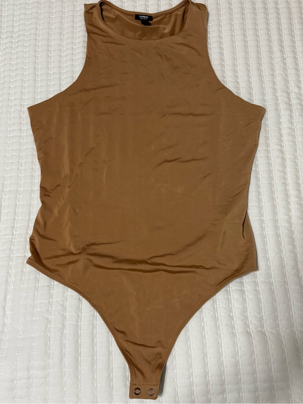 Express Women's Tan Bodysuit Sleeveless Tank